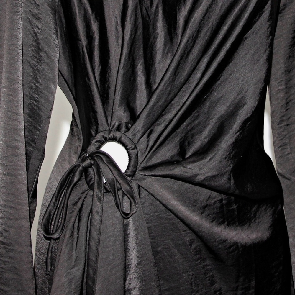 NWT House of Harlow 1960 Ruched Side Cutout CircleSatin Maxi Dress - Picture 7 of 7